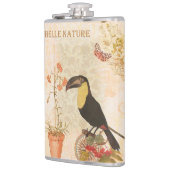 Moderne vogelroze vlinder heupfles (Links)