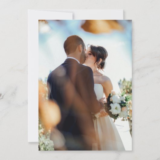 Moderne volledige foto dubbelzijdig Save the Date  (Achterkant)