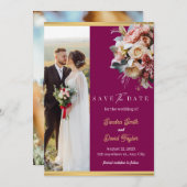 Moderne volledige foto dubbelzijdig Save the Date  (Voorkant / Achterkant)