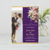 Moderne volledige foto dubbelzijdig Save the Date  (Staand voorkant)