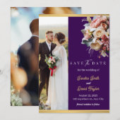 Moderne volledige foto dubbelzijdig Save the Date  (Voorkant / Achterkant)