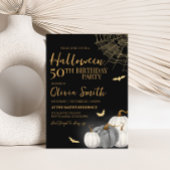 Moderne volwassen pompoen Halloween verjaardagsfee Kaart