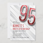 Moderne Volwassene 95e Verjaardag Uitnodiging (Voorkant)