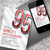 Moderne Volwassene 95e Verjaardag Uitnodiging