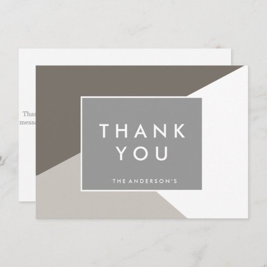 Moderne Vorm Bedankt Kaarten | BEDANKT KAARTEN (Voorkant / Achterkant)