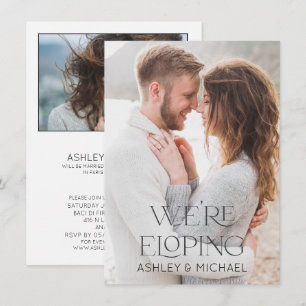 Moderne Vorm We Gaan Stiekem Trouwen 2 Foto Ontvan Kaart