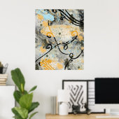 Moderne vormen en kleur poster (Thuiskantoor)