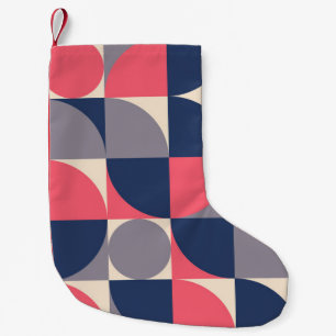 Moderne vormen en naadloos geometrisch patroon in kleine kerstsok