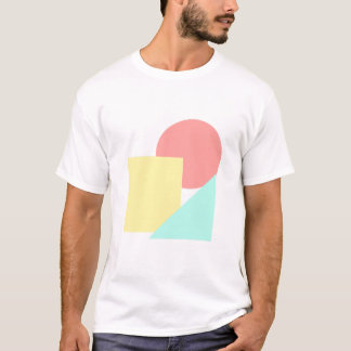 Moderne vormen met cirkel, vierkant en driehoek t-shirt