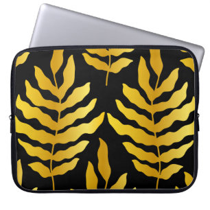Moderne vormgeving met bladeren. Tropische bladere Laptop Sleeve