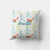  moderne vos- en vogelpijnboom nabij kussen (Achterkant)