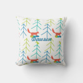  moderne vos- en vogelpijnboom nabij kussen (Voorkant)