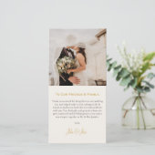 Moderne votre carte de remerciements photo mariage (Debout devant)