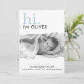 Moderne votre Faire-part de naissance de papier dé (Debout devant)