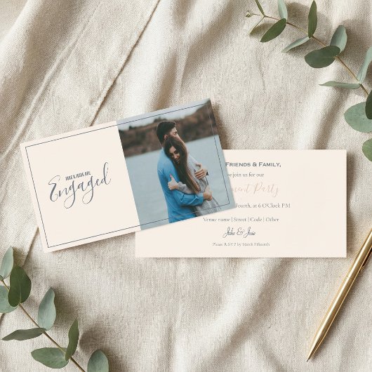 Moderne votre propre fiançailles photo faire-part
