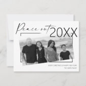 Moderne vrede uit | Foto Flat Holiday Kaart (Voorkant)