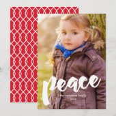 Moderne vredesfeestdag fotokaart feestdagenkaart (Voorkant / Achterkant)