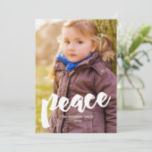 Moderne vredesfeestdag fotokaart feestdagenkaart (Staand voorkant)