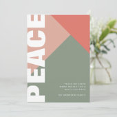 Moderne vredesfotocollage feestdagenkaart (Staand voorkant)