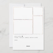 Moderne vredesfotocollage feestdagenkaart (Achterkant)