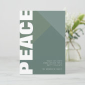 Moderne vredesfotocollage feestdagenkaart (Staand voorkant)