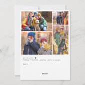 Moderne vredesfotocollage feestdagenkaart (Achterkant)