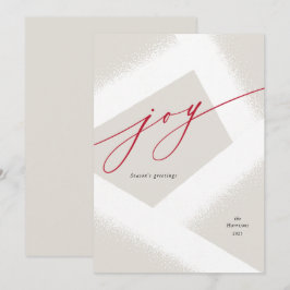 Moderne Vreugde Eenvoudige Abstracte Niet-Foto Feestdagenkaart