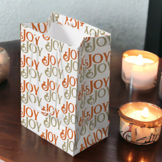 Moderne Vreugde Kerstmis Medium Cadeauzakje