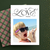 moderne vreugde LIEFDE vrede script 2 foto HAPPIES Feestdagenkaart