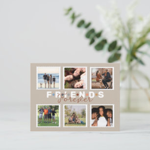 Moderne Vrienden Voor Altijd Foto Collage Aandenke Briefkaart
