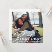 Moderne Vriendschap Foto Gift Kaart (Voorkant / Achterkant in situ)