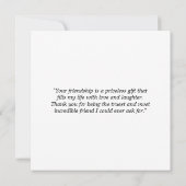 Moderne Vriendschap Foto Gift Kaart (Achterkant)