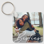 Moderne Vriendschap Foto Gift Sleutelhanger (Voorkant)