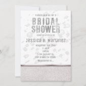 Moderne Vrijgezellenfeest Silver Rain Invitations Kaart (Voorkant)