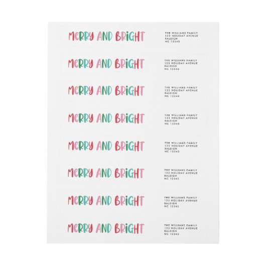 Moderne Vrolijk & Helder Retro Kleurrijke Kerstmis (Vel)