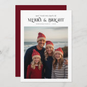 Moderne vrolijke en heldere kerstkaart (Voorkant / Achterkant)