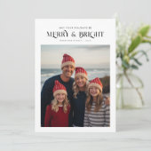 Moderne vrolijke en heldere kerstkaart (Staand voorkant)