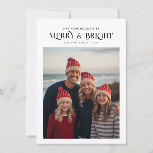Moderne vrolijke en heldere kerstkaart