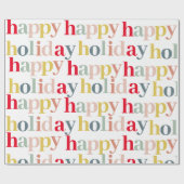 Moderne vrolijke feestdag cadeaupapier (Vlak)