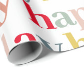 Moderne vrolijke feestdag cadeaupapier (Rol Hoek)