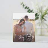 Moderne vrolijke feestdagen Script Simpele foto (Staand voorkant)