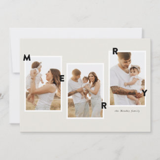 Moderne vrolijke foto feestdagenkaart