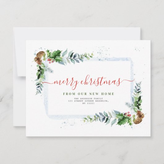 Moderne vrolijke kerst bewegende aankondiging (Voorkant)