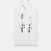 Moderne vrolijke kerst ontworpen cadeaulabel (Achterkant)