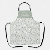 Moderne vrolijke kerst winter familie cadeau schort (Voorkant)