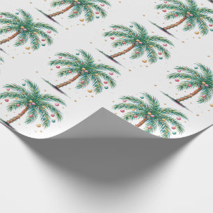 Moderne Vrolijke Kerstboom Palmboom Licht Cadeaupapier