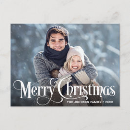 Moderne Vrolijke Kerstvakantie FOTO Greeting Post Briefkaart