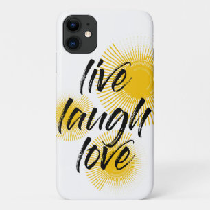Moderne, vrolijke, trendmatige design Live Laugh L iPhone 11 Hoesje