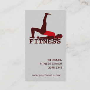 Moderne vrouw die Yoga Abs Workout Afsprakenkaartje