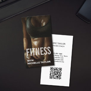 Moderne vrouw fitness trainer coach visitekaartje